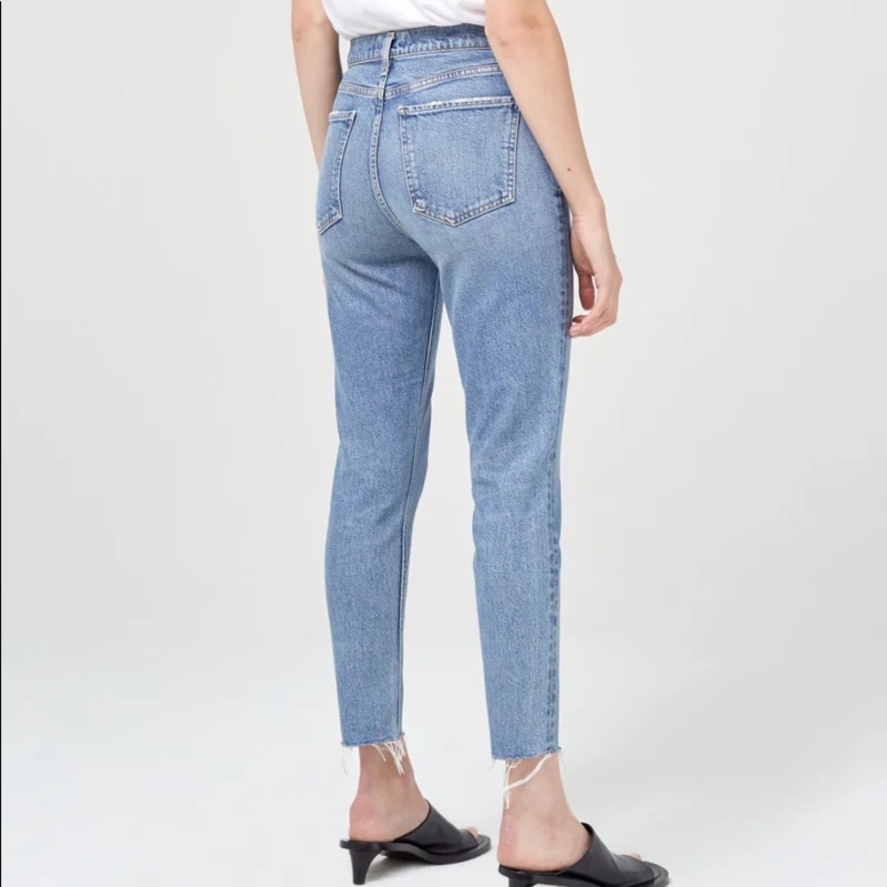 Agolde High Rise Light Blue Denim Jeans